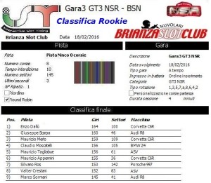 Gara3 GT3 NSR Rookie 16
